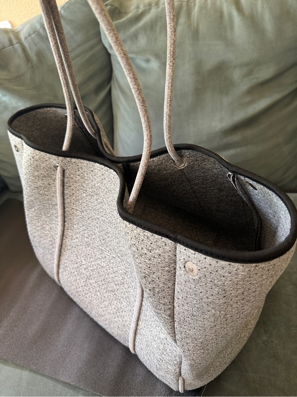 Prene The Brighton Grey Marle Neoprene Tote with pouch